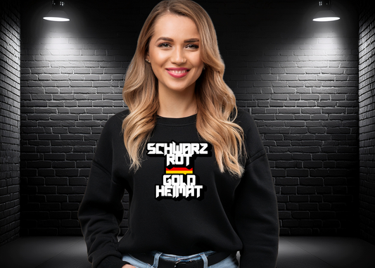 Sweatshirt SCHWARZ ROT GOLD HEIMAT
