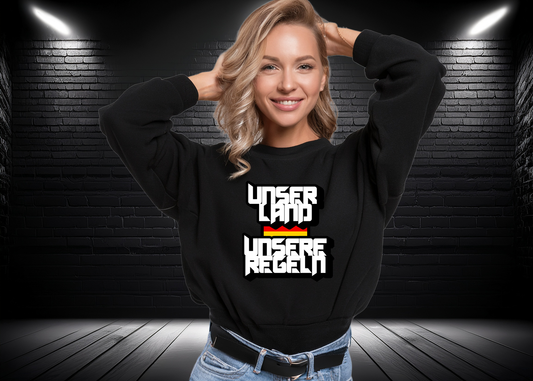 Premium Bio Hoodie Unser Land Unsere Regeln